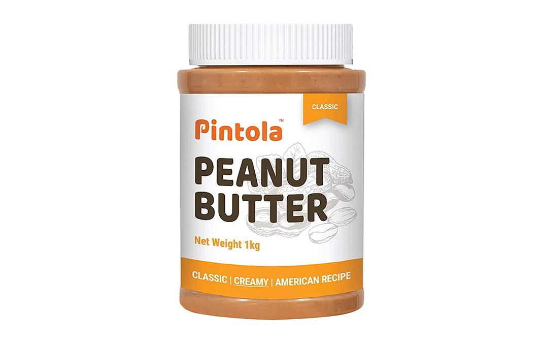 Pintola Peanut Butter Classic Creamy American Recipe   Plastic Jar  1 kilogram